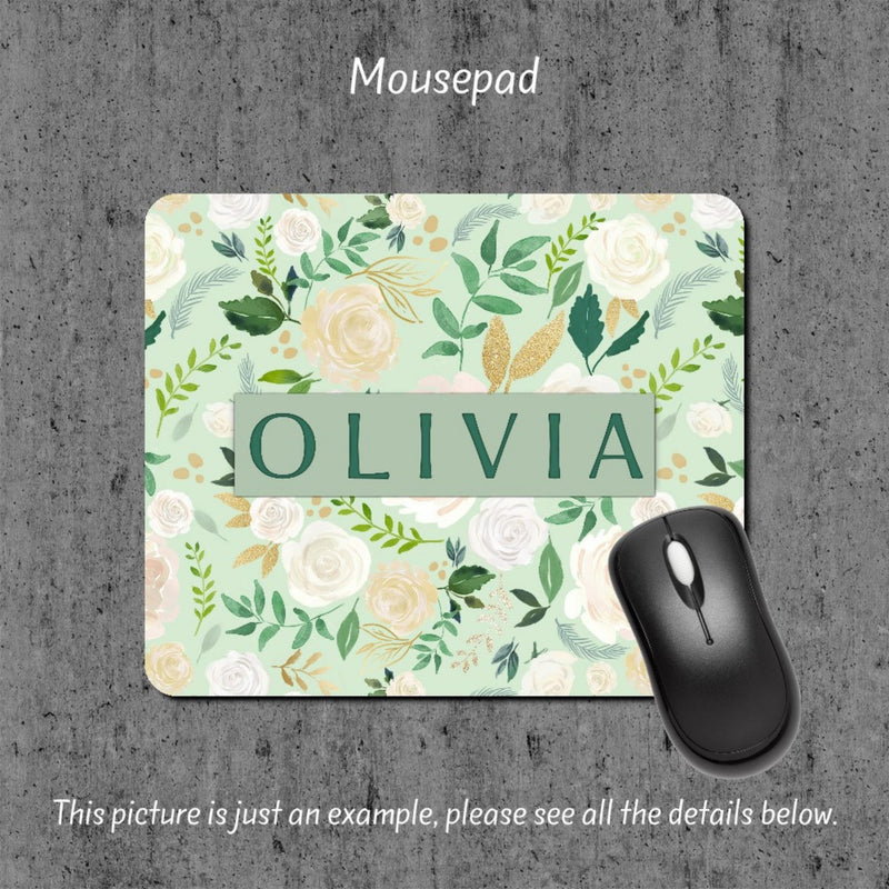 Floral Personalized Mousepad, Mouse Pad, MP59