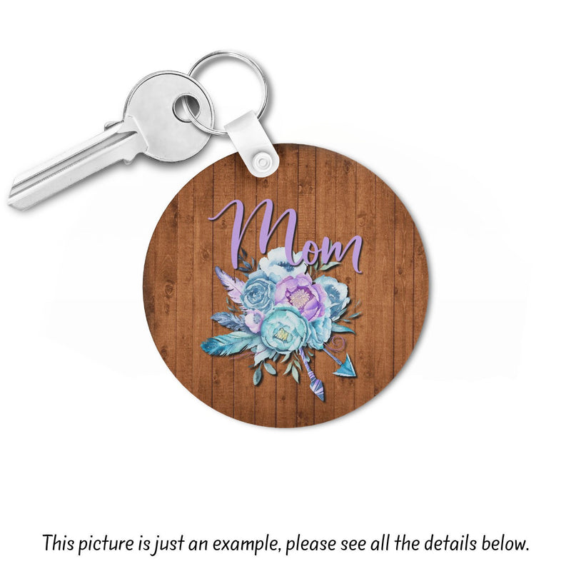 Boho, Gift for Mom, Personalized Key Chain, Keychain, KC20