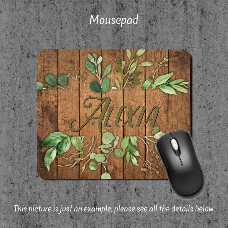 Green Leaf Personalized Mousepad, Mouse Pad, MP66