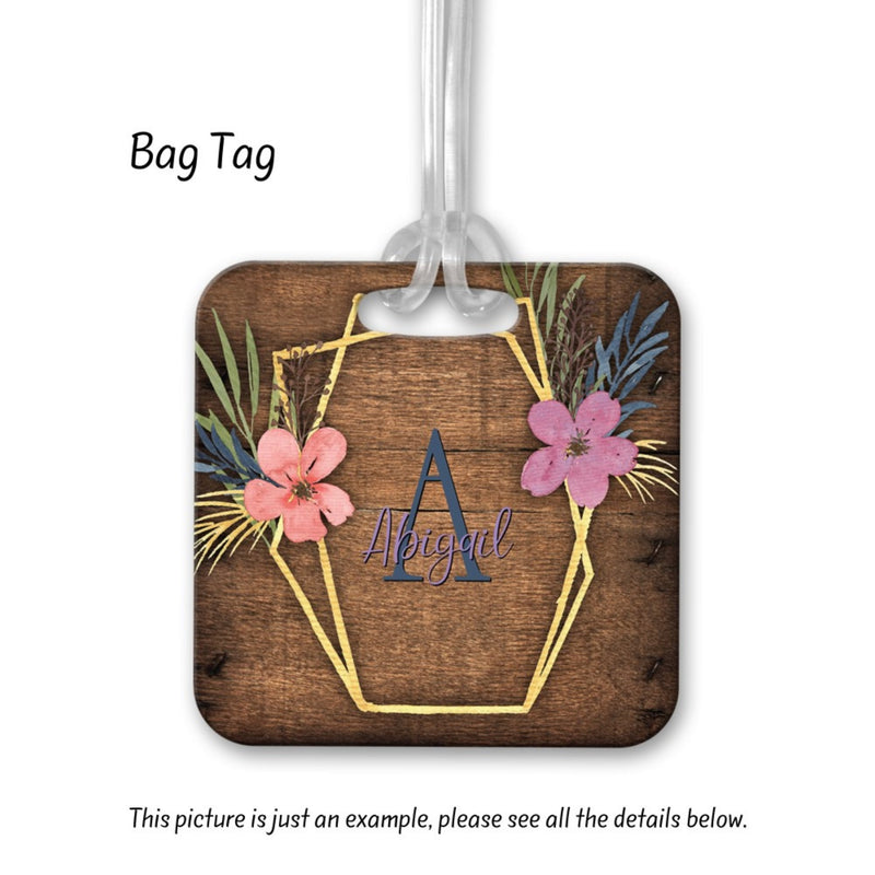 Flower Personalized Bag Tags,BA29