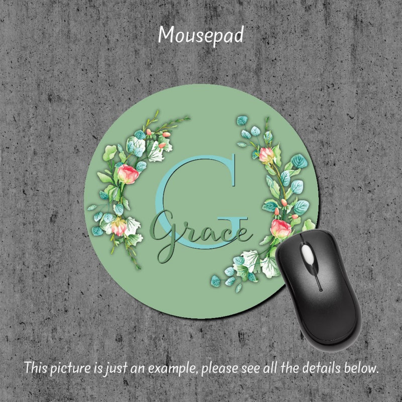 Floral Personalized Mousepad, Mouse Pad, MP64