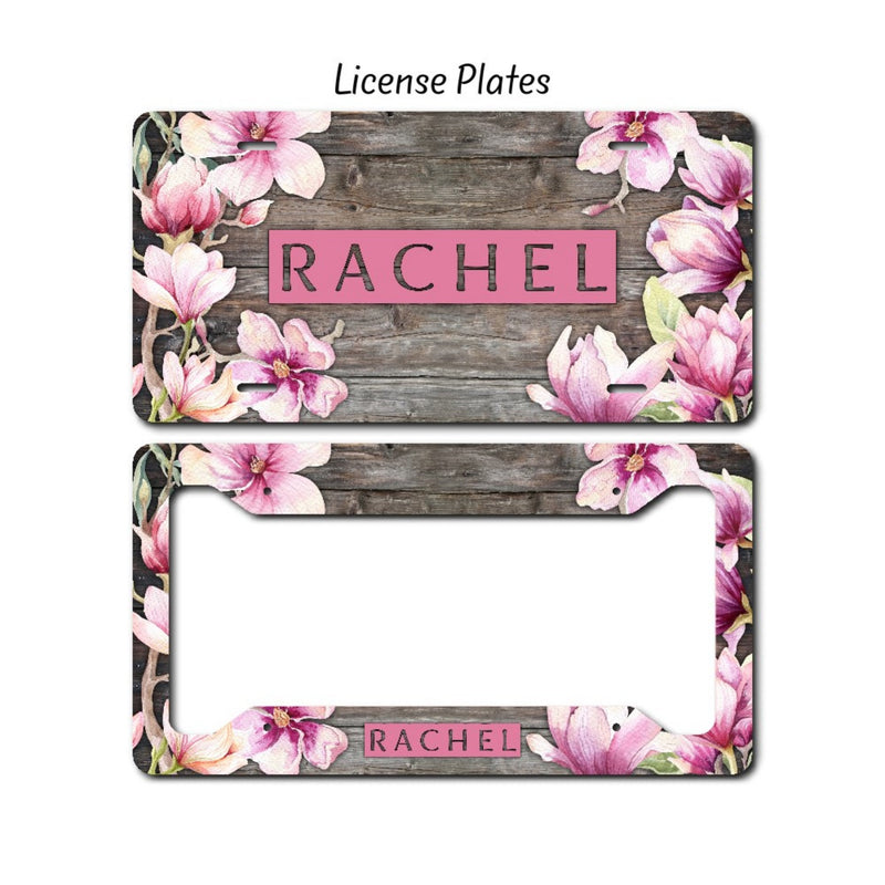 Floral License Plate, LP75
