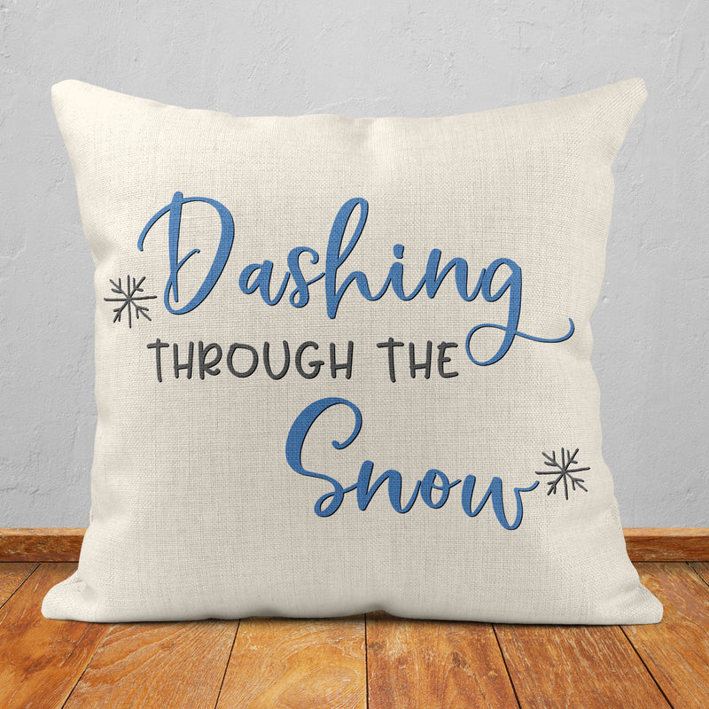 Dashing Through The Snow, Custom Pillow, PI33