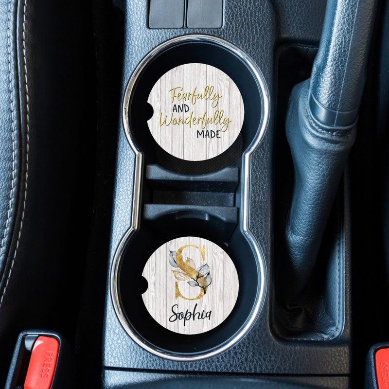 Fearfully And Wonderfully Made Personalized Car Coasters,CC54
