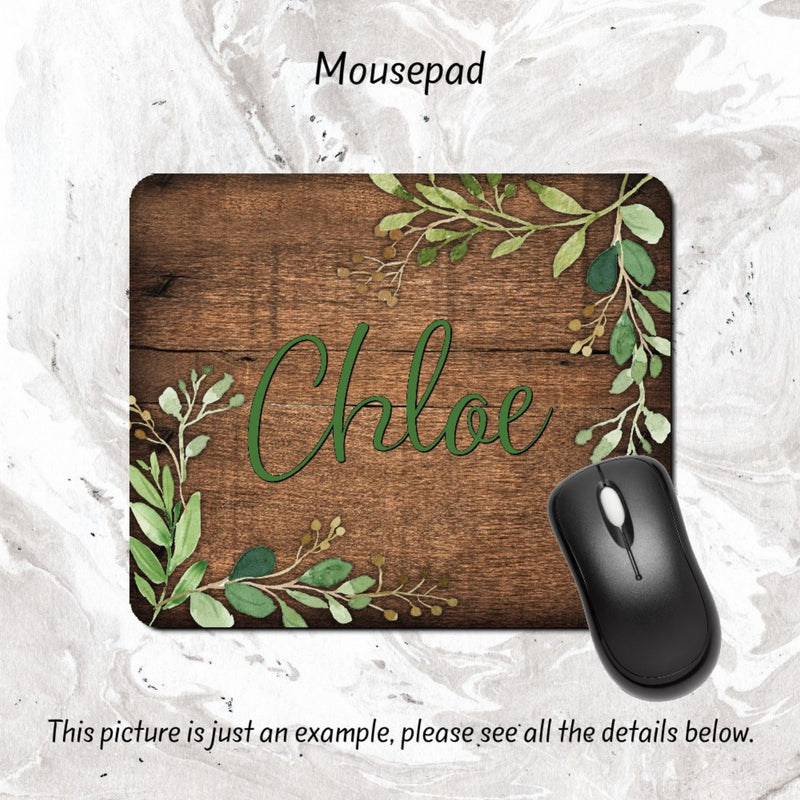 Green Leaf Personalized Mousepad, Mouse Pad, MP68