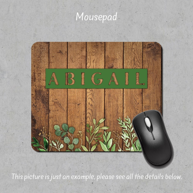 Green Leaf Personalized Mousepad, Mouse Pad, MP69