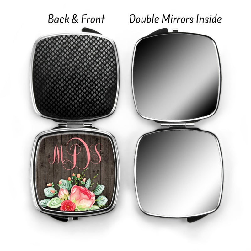 Floral Personalized Compact Mirror CP73