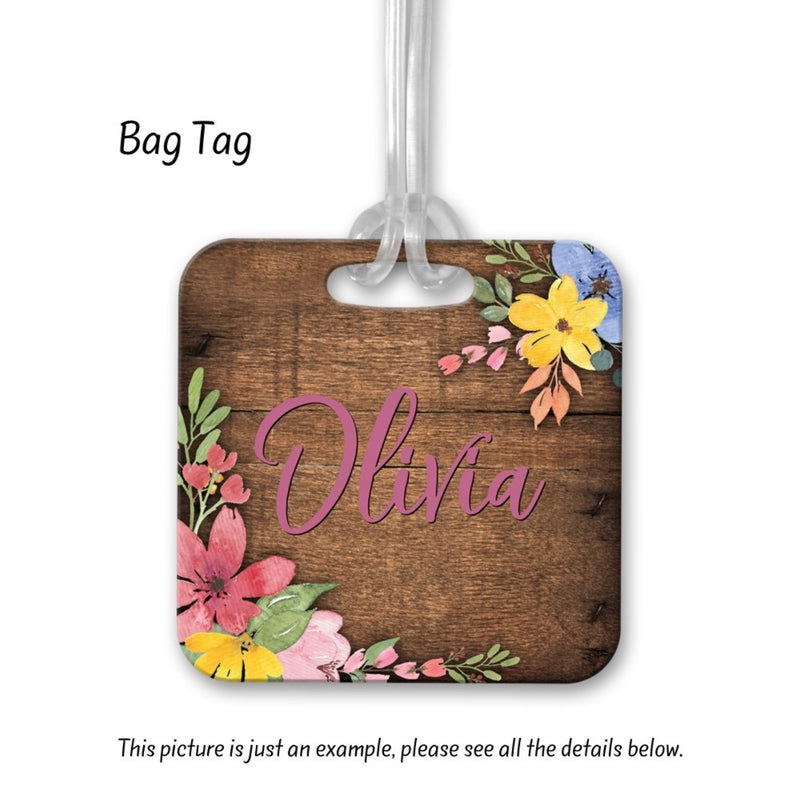 Flower Personalized Bag Tags,BA28