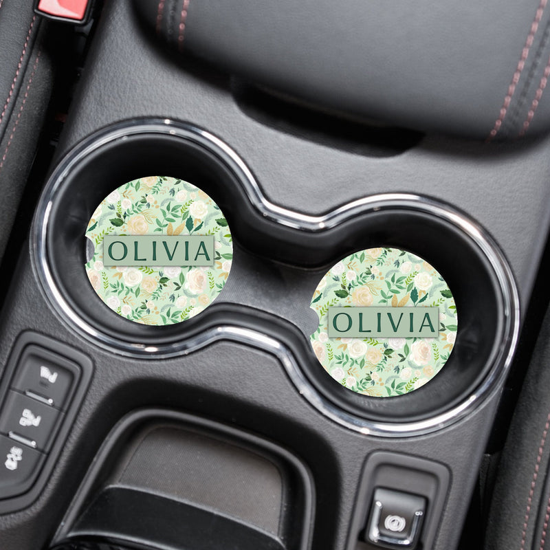 Floral Coaster Personalized Car Coasters, CC63