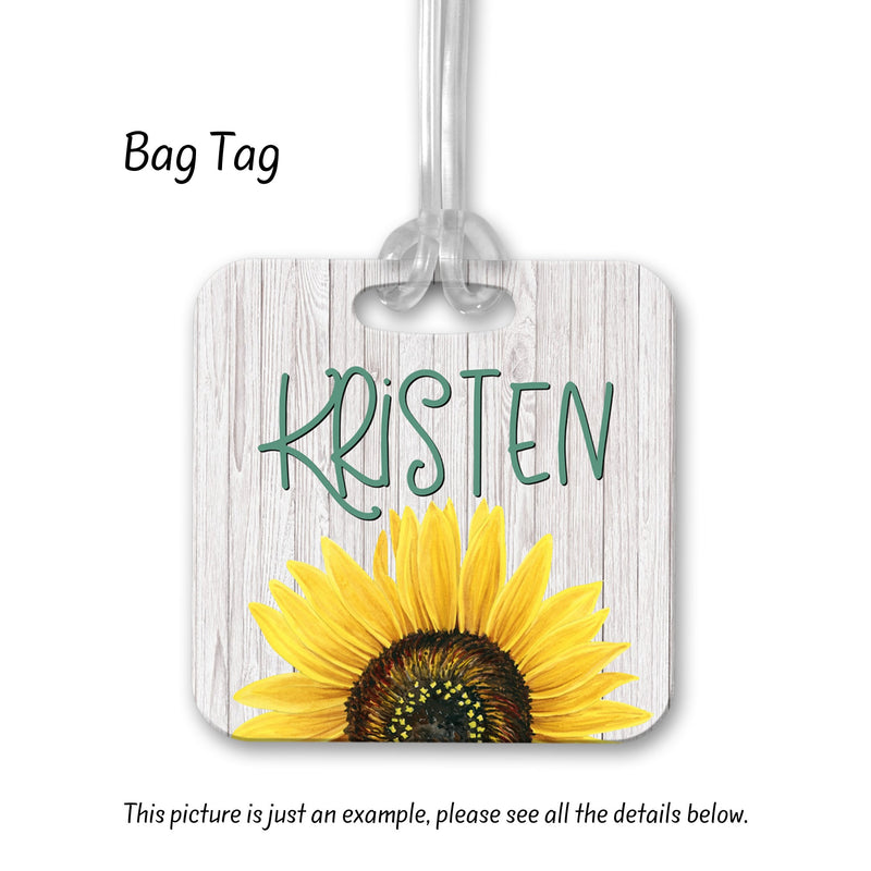 Sunflower Personalized Bag Tags,BA36