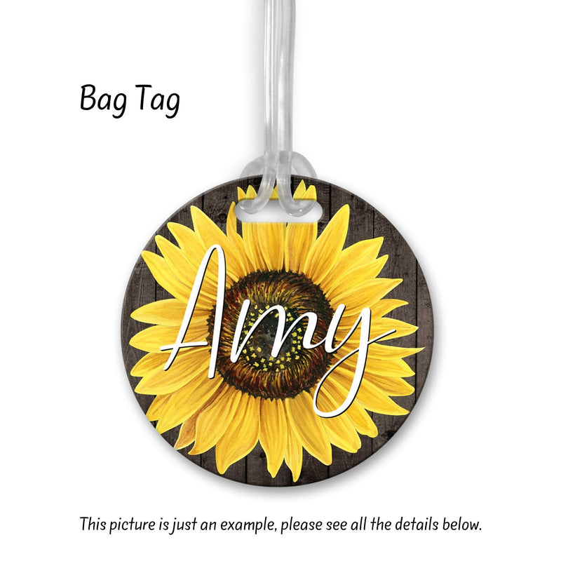 Sunflower Personalized Bag Tags,BA37