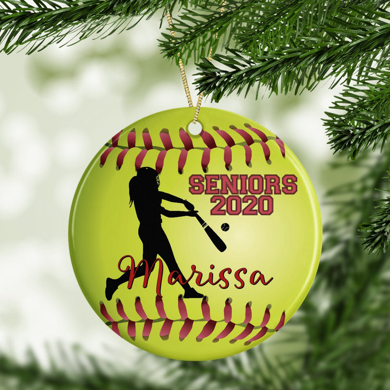 Softball Christmas Ornaments - Softball Gift - PO19