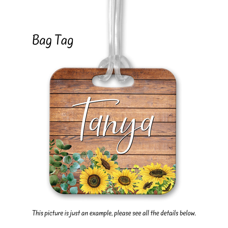 Sunflower Personalized Bag Tags,BA38