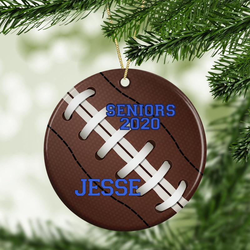 Football Christmas Ornaments - Holiday Ornaments - Personalized Ornament - Football Gift - PO32