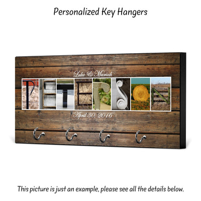 Key Hanger, Wedding Gift, Anniversary Gift, Key Holder, Key Rack, Key Wall Organizer, Personalized Housewarming Gift, New Home Gift