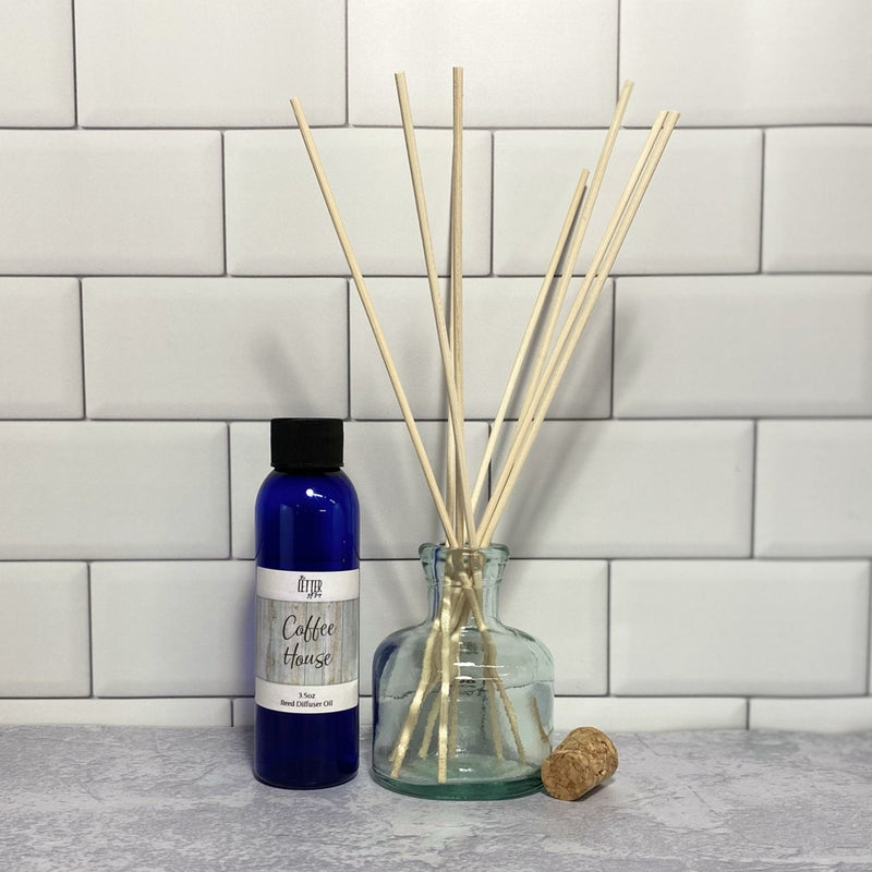 Reed Diffuser - Coffee House - Oil Diffuser, Reed Diffuser Refill, Diffuser Refill, Rattan Reeds