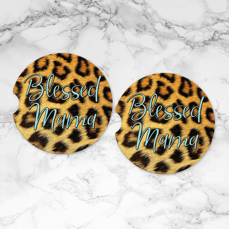 Blessed Mama Car Coasters Gift for Her Mothers Day Gift Wedding Favors Best Friends Gifts Graduation Gift Gifts for Mom Sister Gift, CC80