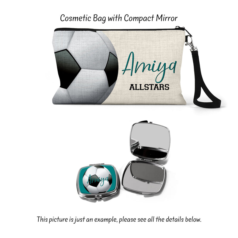 Soccer, Soccer Gift, Soccer Team, Soccer Bag, Cosmetic Bag, Team Gift, Gift For Her, CO47