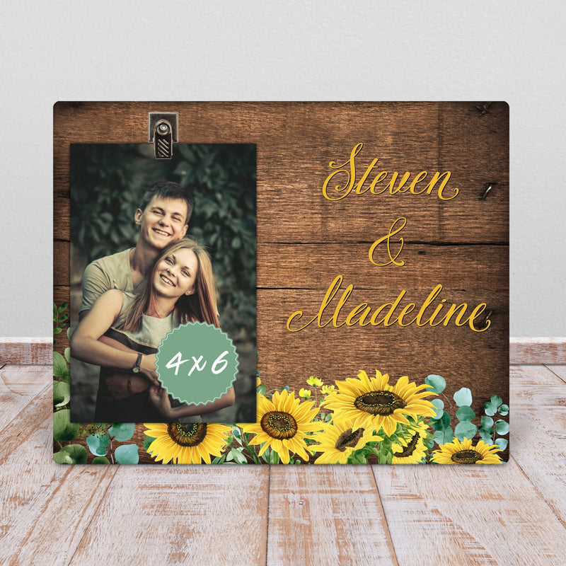 Sunflower Picture Frame - Christian Gifts, Custom Frame, Perfect Gift for Mom