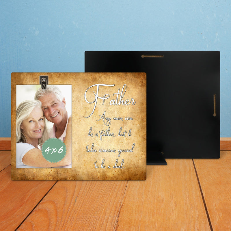 Dad Picture Frame - Perfect Gift for Dad, New Dad, or Fathers Day - 8x10 Photo Frame with Glossy Finish