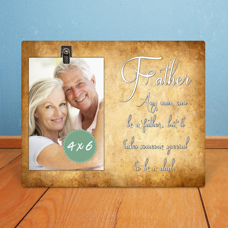 Dad Picture Frame - Perfect Gift for Dad, New Dad, or Fathers Day - 8x10 Photo Frame with Glossy Finish