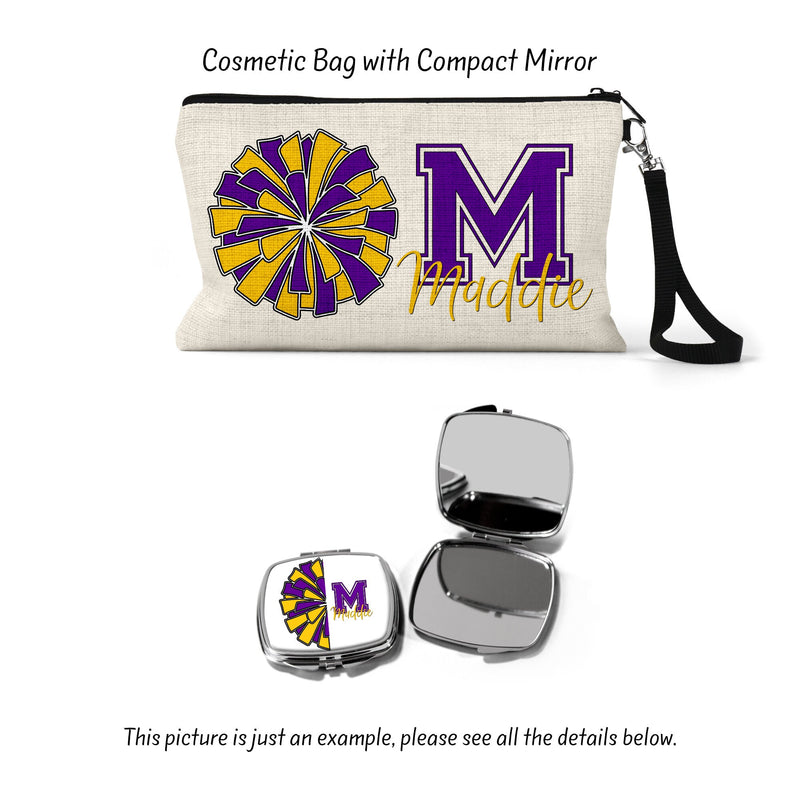 Cheer, Cheerleader Bag, Cosmetic Bag, Cheer Gift, Cheerleader Gift, Gift For Her, CO65