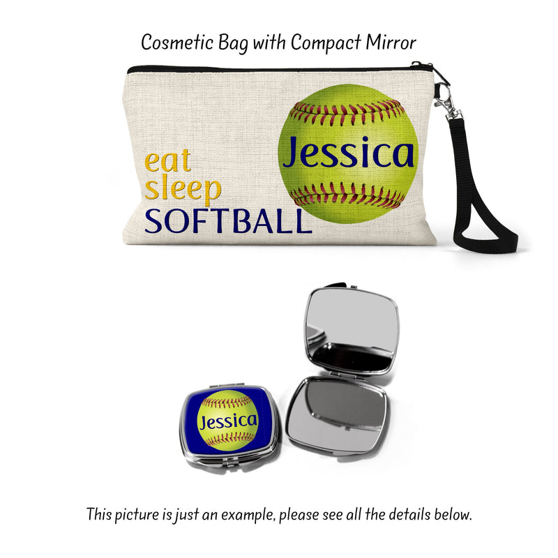 Softball, Softball Gift, Softball Team, Softball Bag, Cosmetic Bag, Team Gift, Gift For Her, CO66