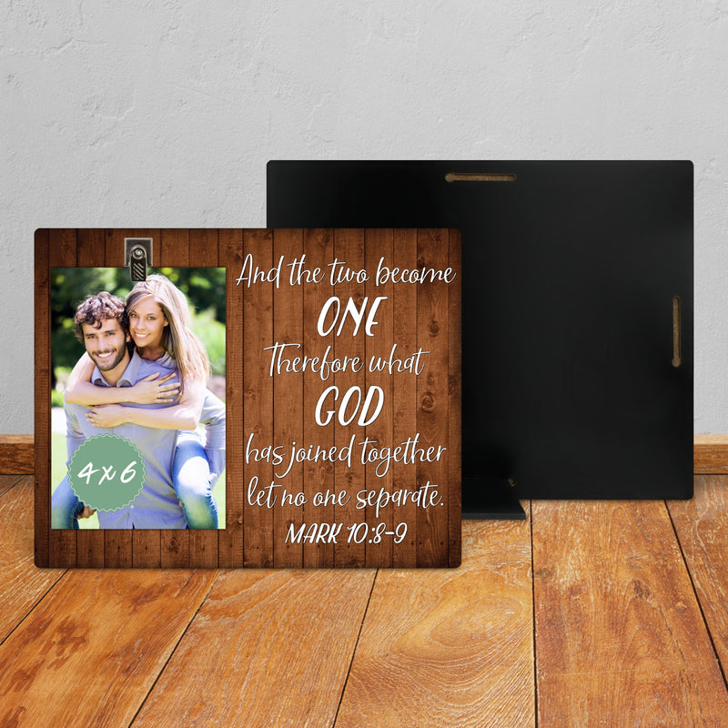 Custom Rustic Engagement Picture Frame - Perfect Wedding and Anniversary Gift
