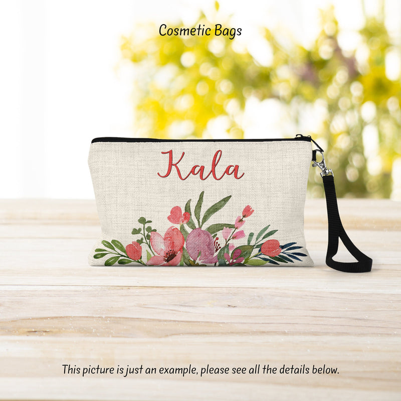 Custom Cosmetic and Toiletry Bag - Personalized Travel Pouch for Makeup and Accessories, Great Girlfriend Gift