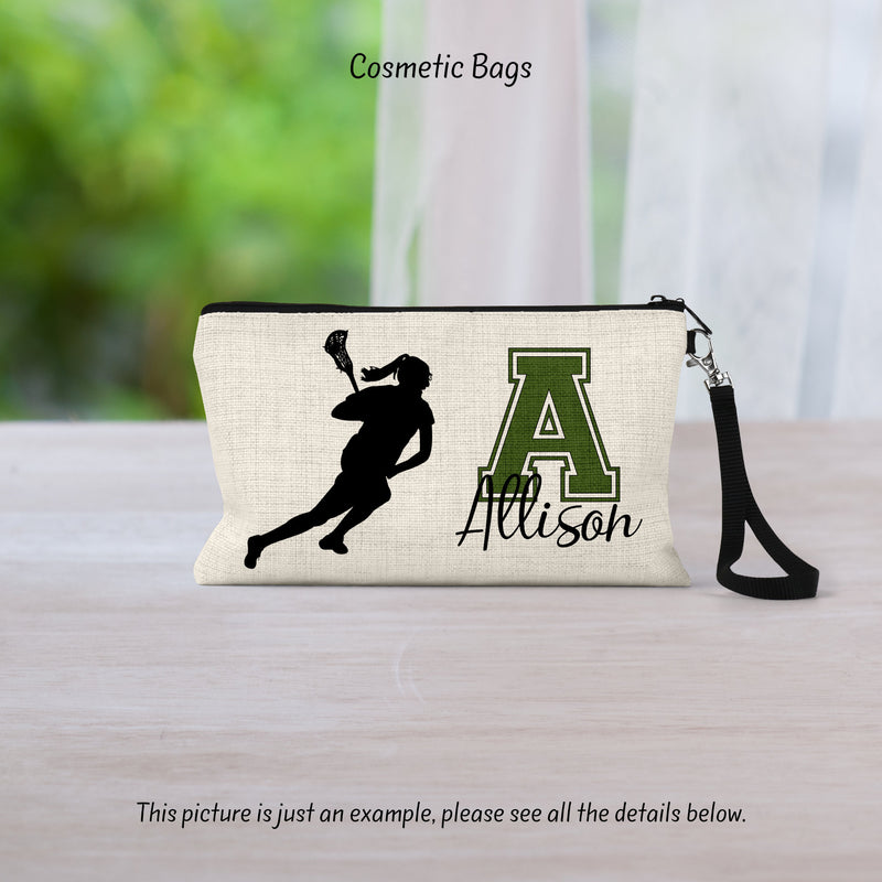 Lacrosse, Lacrosse Gift, Lacrosse Team, Lacrosse Bag, Cosmetic Bag, Team Gift, Gift For Her, CO64