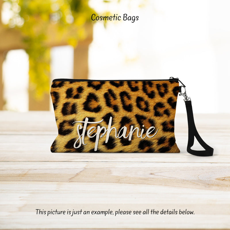 Leopard, Leopard Print, Cosmetic Bag, Bridesmaid Gift, Wife Gift, Girlfriend Gift, Birthday Gift, Best Friend Gift, Gift For Her, CO79