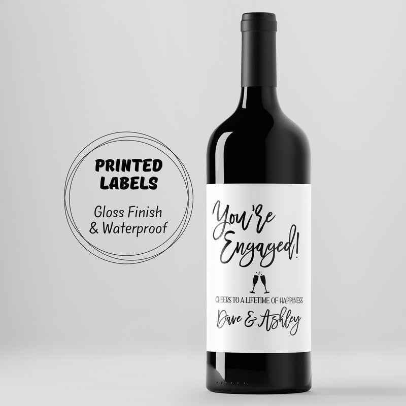 Toast to Love: Custom Engagement Wine Labels for the Perfect Celebration
