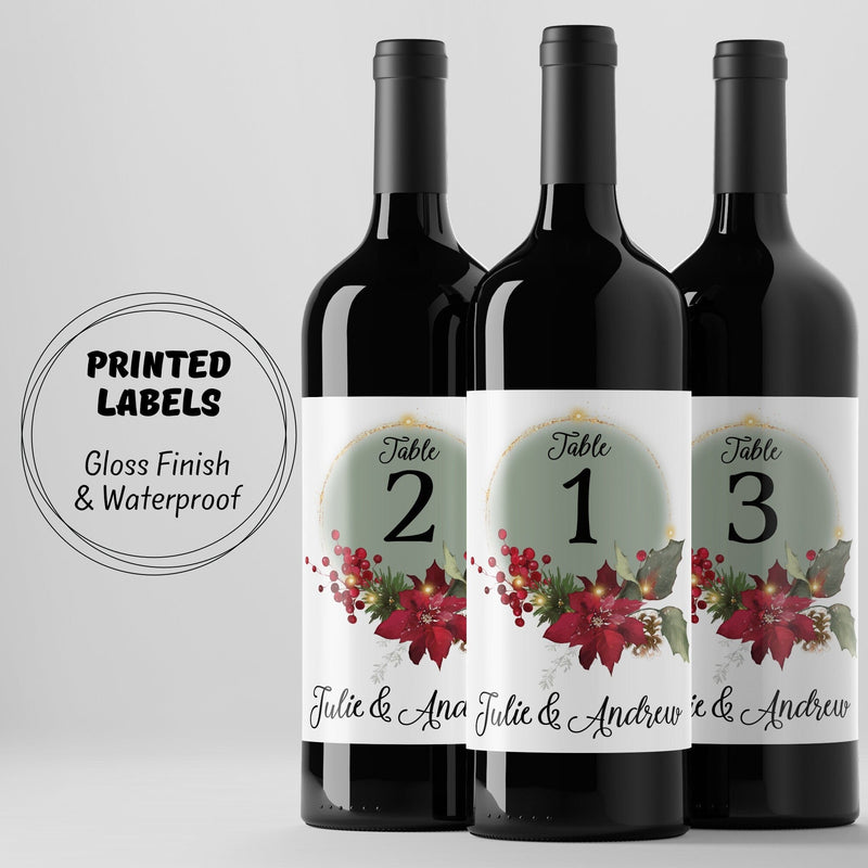 Wine Bottle Table Number Labels, Reception Tabel Number, Wine Bottle Place Card, Wine Label, Wine Bottle Labels, Wedding Wine Label