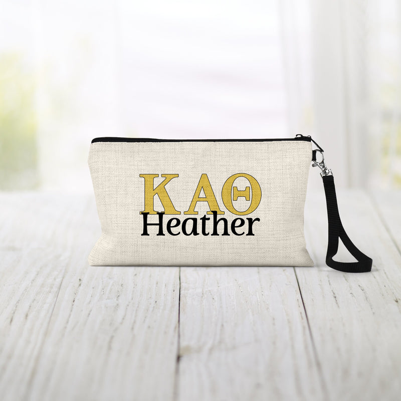 Kappa Alpha Theta Sorority Makeup Bag – Ideal Greek Gifts for Big Little Sorority Sisters