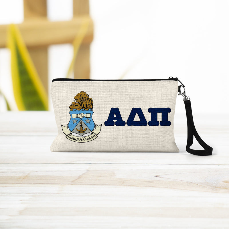 Alpha Delta Pi Sorority Makeup Bag – Ideal Greek Gifts for Big Little Sorority Sisters