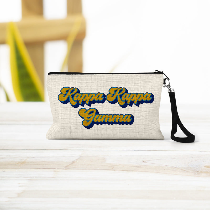 Kappa Kappa Gamma Sorority Makeup Bag – Ideal Greek Gifts for Big Little Sorority Sisters