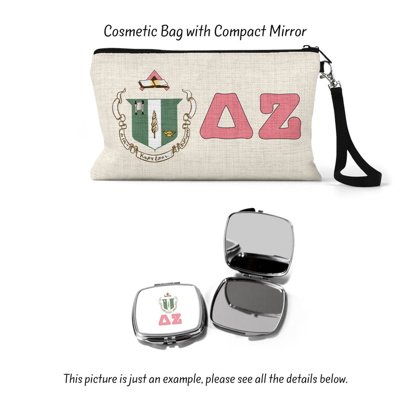Delta Zeta Sorority Makeup Bag – Ideal Greek Gifts for Big Little Sorority Sisters