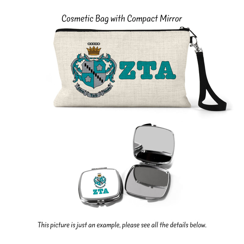 Zeta Tau Alpha Sorority Makeup Bag – Ideal Greek Gifts for Big Little Sorority Sisters