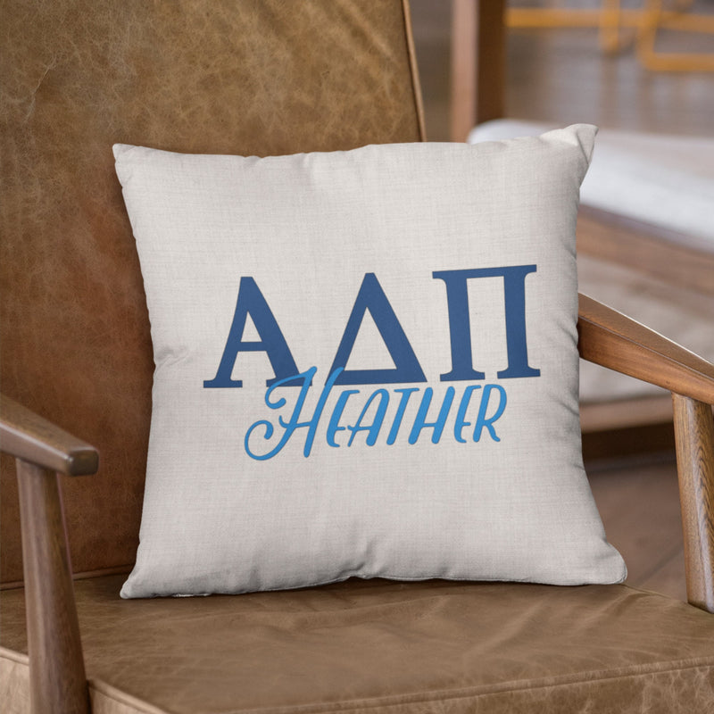 Alpha Delta Pi Sorority Pillow - Perfect Big Little Gift!