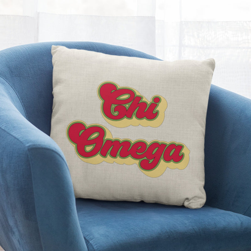 Chi Omega Sorority Pillow - Perfect Big Little Gift!