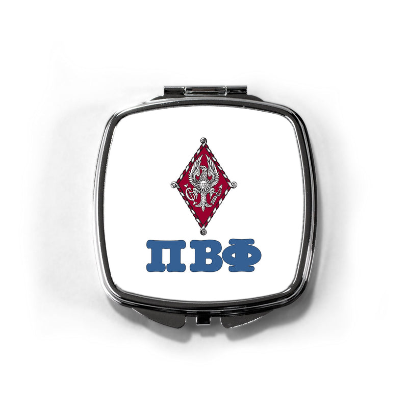 Pi Beta Phi Sorority Pocket Mirror - Greek Letters Makeup Compact
