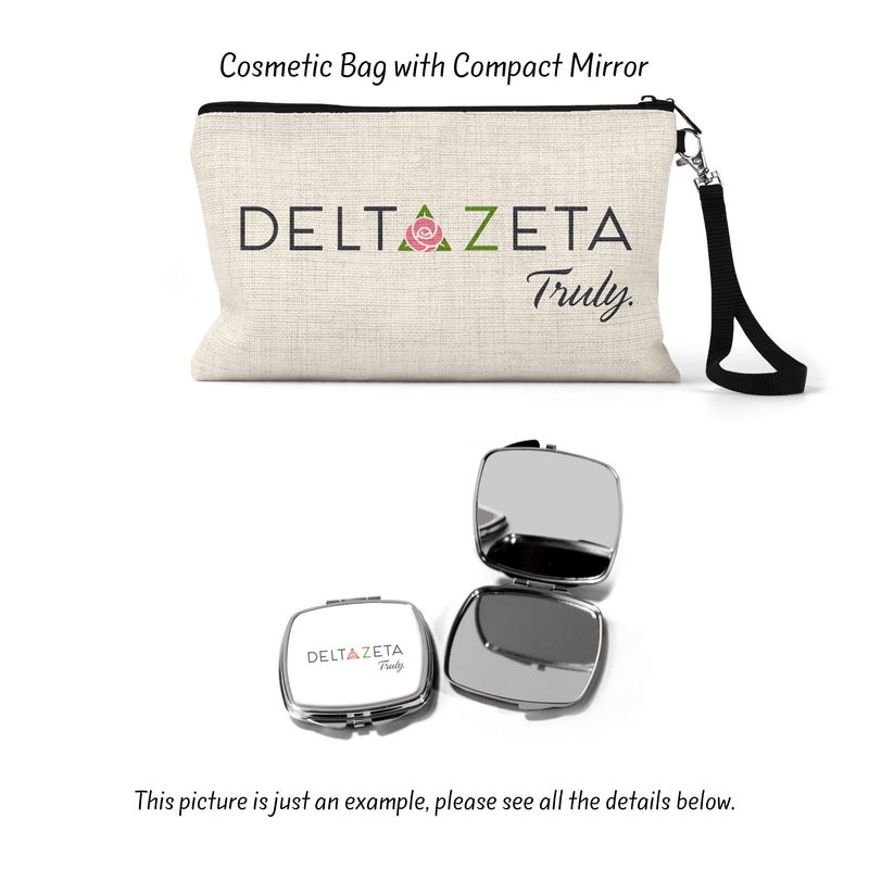 Delta Zeta Sorority Makeup Bag – Ideal Greek Gifts for Big Little Sorority Sisters