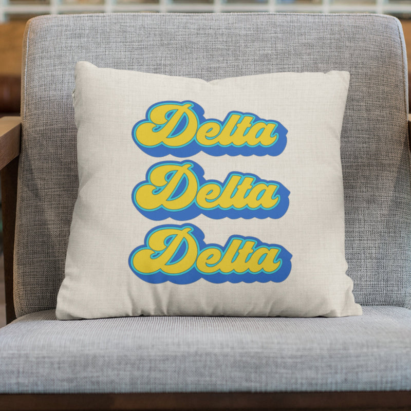 Tri Delta Sorority Pillow - Perfect Big Little Gift!