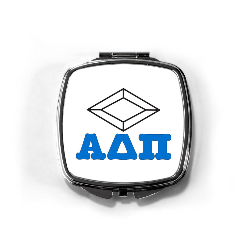 Alpha Delta Pi Sorority Pocket Mirror - Greek Letters Makeup Compact
