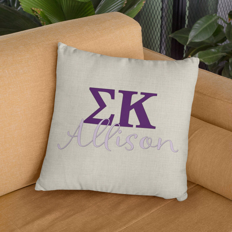 Sigma Kappa Sorority Pillow - Perfect Big Little Gift!