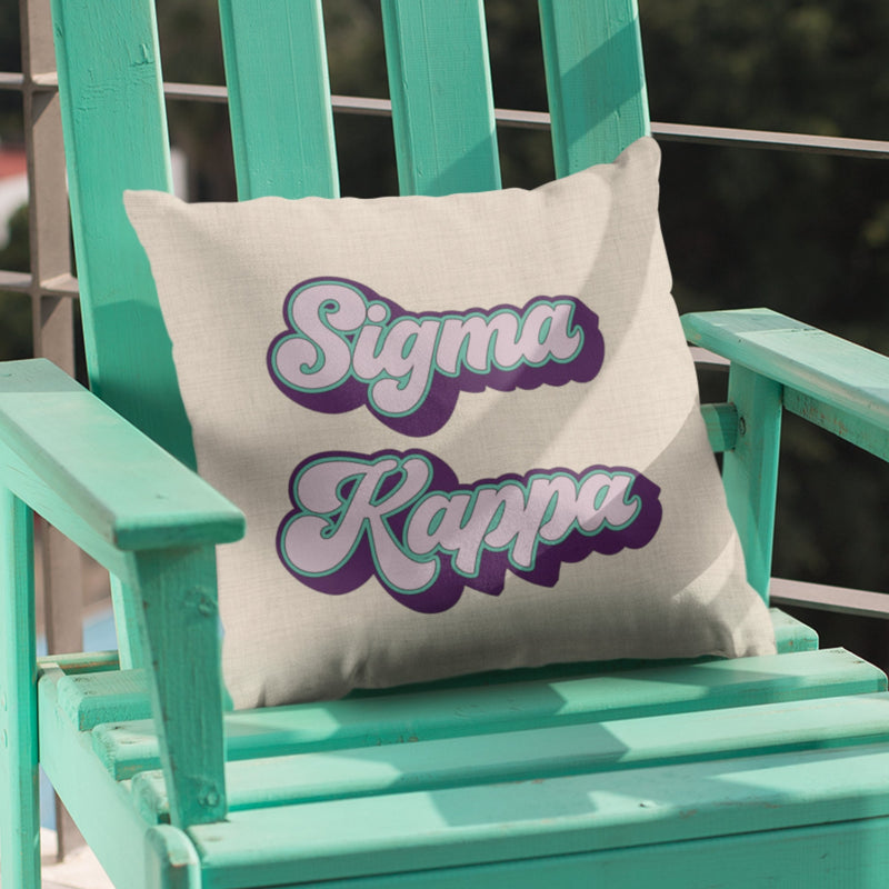 Sigma Kappa Sorority Pillow - Perfect Big Little Gift!