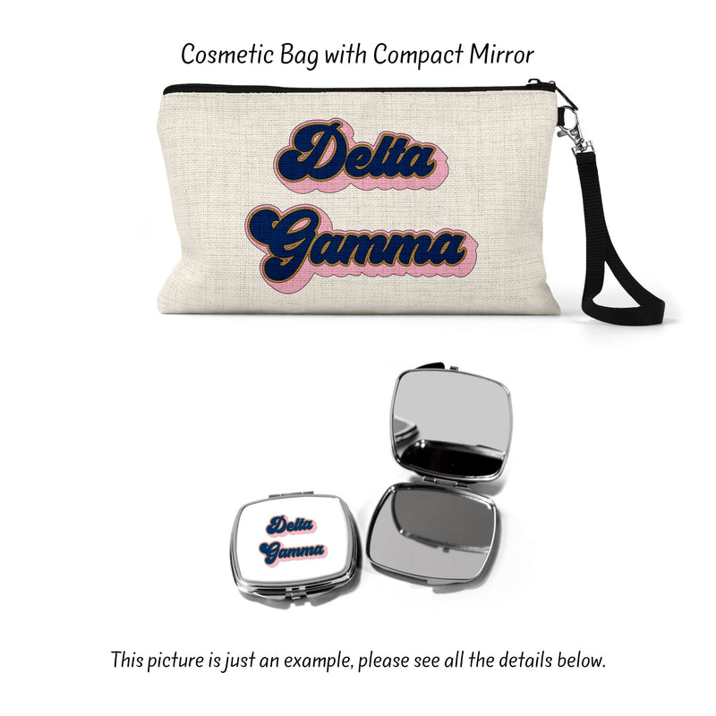 Delta Gamma Sorority Makeup Bag – Ideal Greek Gifts for Big Little Sorority Sisters