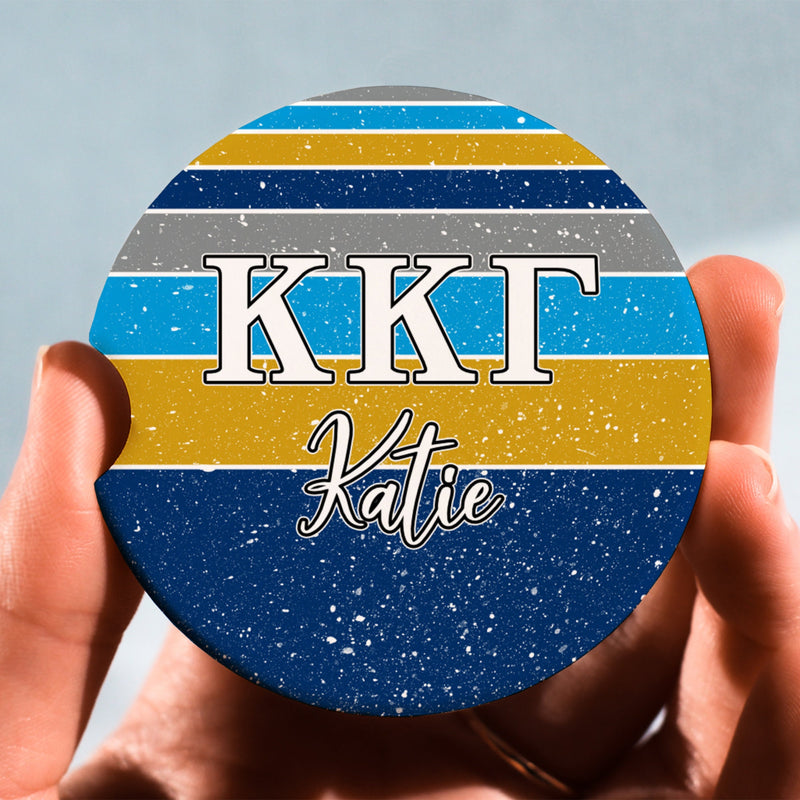 Kappa Kappa Gamma Car Coasters - Sorority Letters Merch, Perfect Big Little Sorority Gift