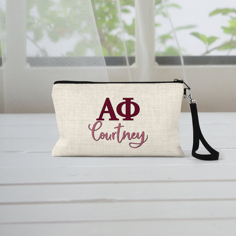 Alpha Phi Sorority Makeup Bag – Ideal Greek Gifts for Big Little Sorority Sisters