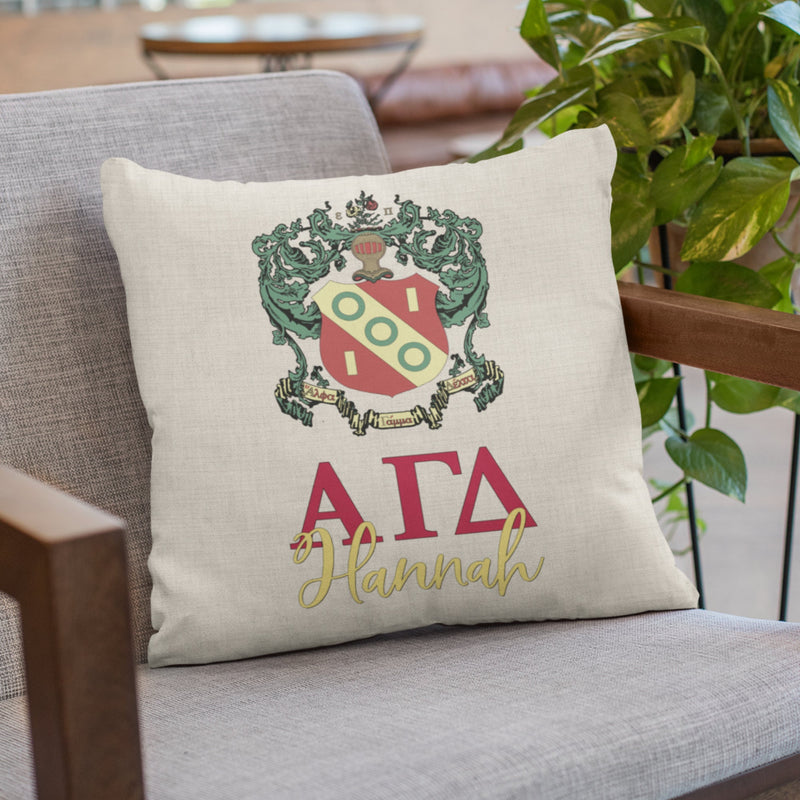 Alpha Gamma Delta Sorority Pillow - Perfect Big Little Gift!